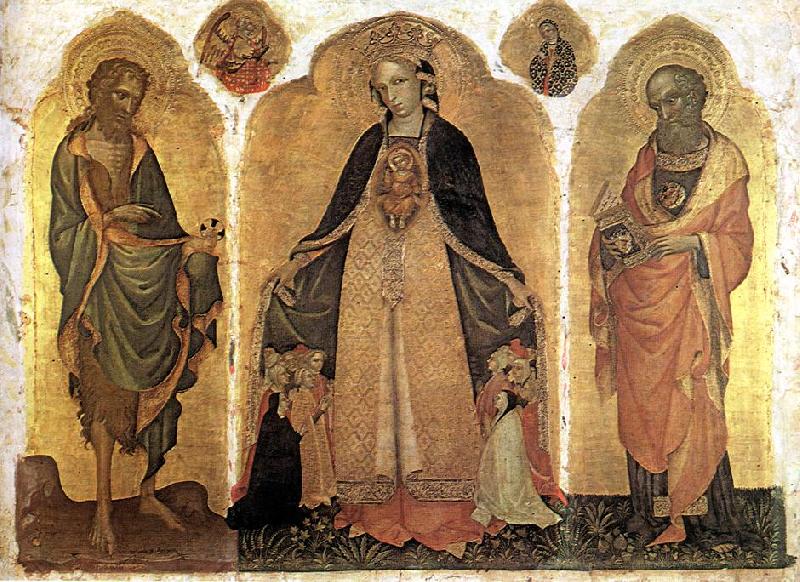 JACOBELLO DEL FIORE Triptych of the Madonna della Misericordia g oil painting image